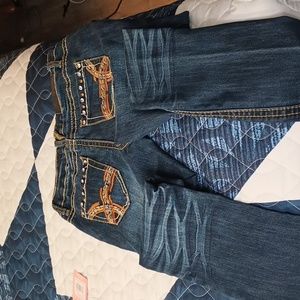 Ladies blue jeans